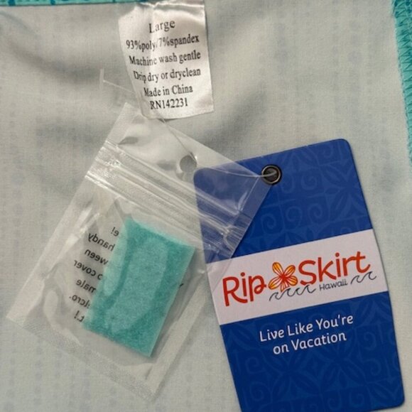 Rip Skirt Hawaii Original Rip Skirt Style 100 Seaglass Wrap Skirt Cover Up L NWT - Picture 8 of 9